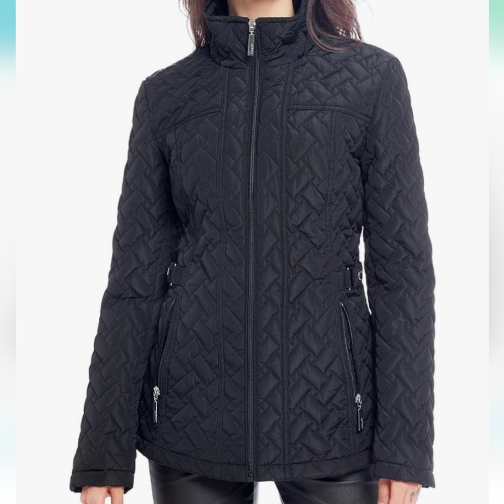 Womans Diamond Quilted Jacket, Lightweight Padding Coat with Pockets
